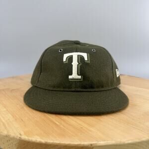 Texas Rangers New Era 9Fifty Strapback Retro Crown Heritage Wool Green NEW